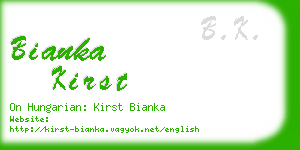 bianka kirst business card